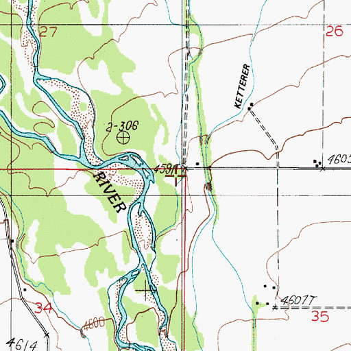 Topographic Map of Bopp Ditch, MT