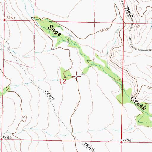 Topographic Map of Boulder Gulch, MT