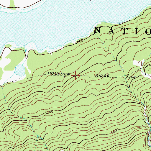 Topographic Map of Boulder Ridge Trail, MT