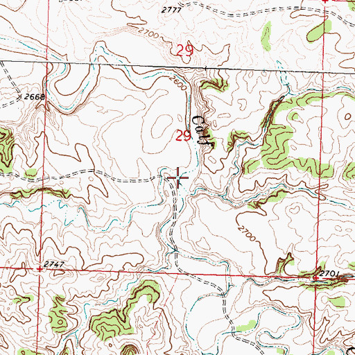 Topographic Map of Bowen Coulee, MT