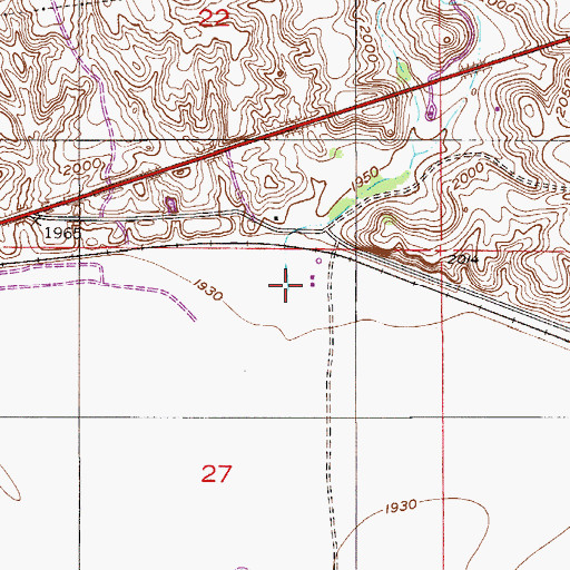 Topographic Map of Box Elder Creek, MT