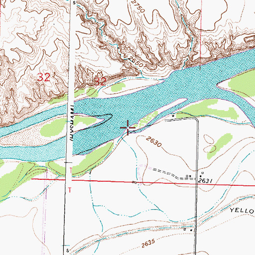 Topographic Map of Box Elder Creek, MT