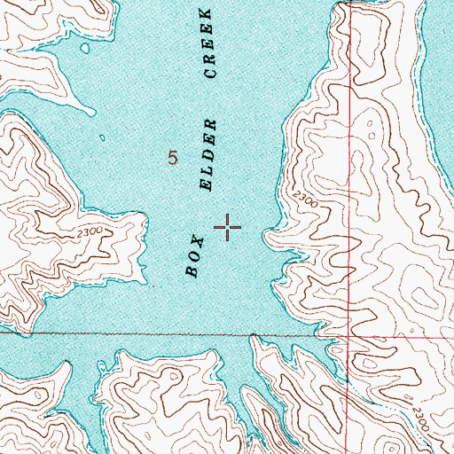 Topographic Map of Box Elder Creek Bay, MT