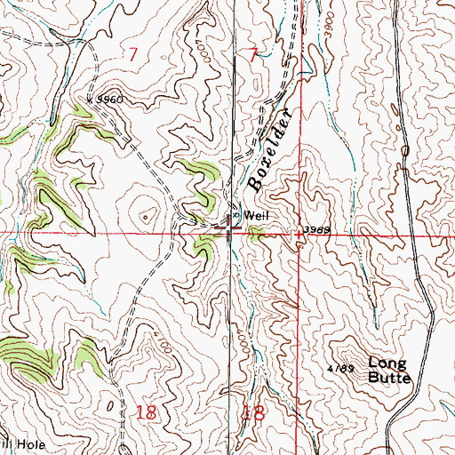 Topographic Map of Boxelder Creek, MT