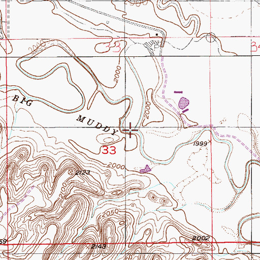 Topographic Map of Boxelder Creek, MT