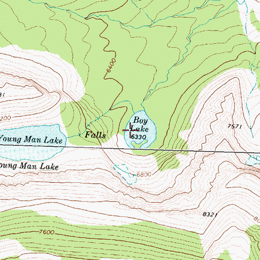 Topographic Map of Boy Lake, MT