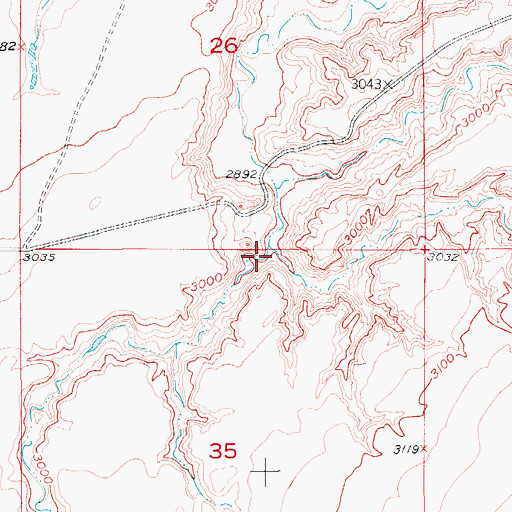 Topographic Map of Boyle Coulee, MT