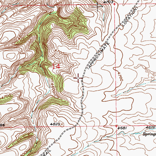 Topographic Map of Bozeman Trail, MT