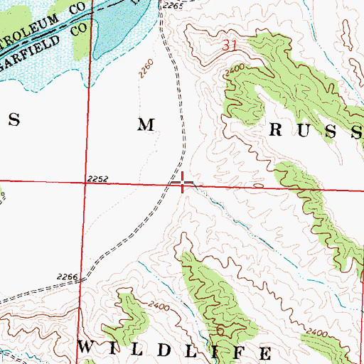 Topographic Map of Bratten Coulee, MT