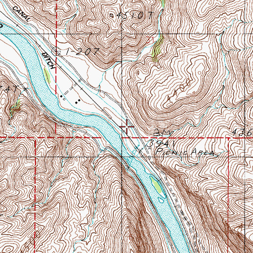 Topographic Map of Brewer, MT