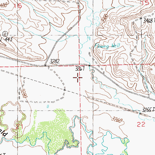 Topographic Map of Briggs Coulee, MT