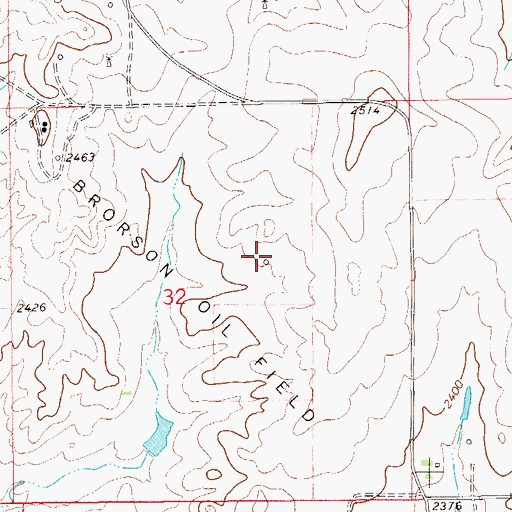 Topographic Map of Brorson Oil Field, MT
