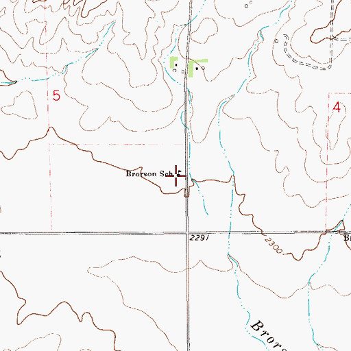 Topographic Map of Brorson School, MT