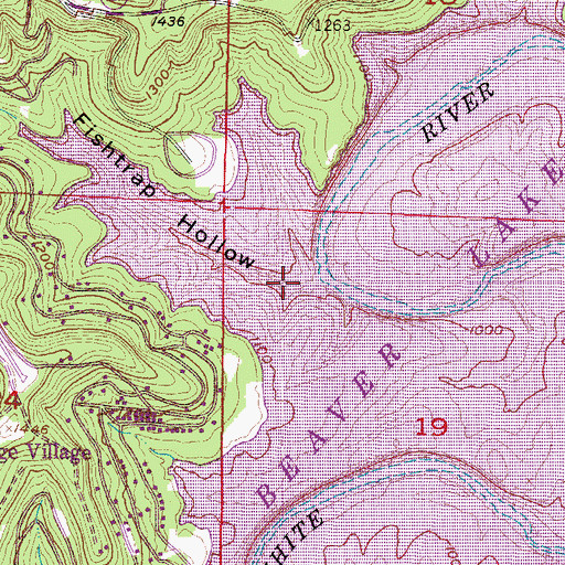 Topographic Map of Fishtrap Hollow, AR