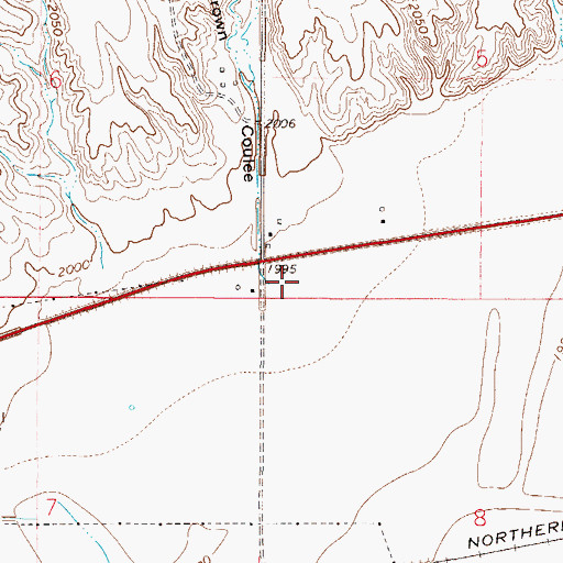 Topographic Map of Brown Coulee, MT