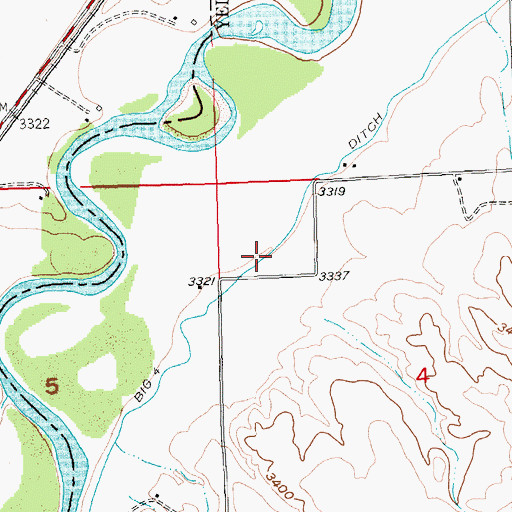 Topographic Map of Big Ditch, MT