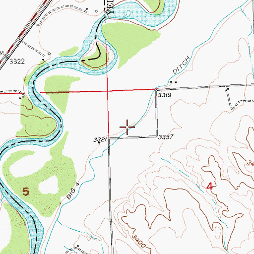 Topographic Map of Big Ditch, MT