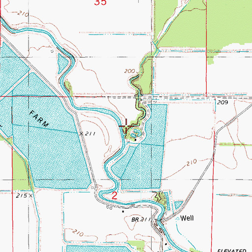Topographic Map of Fishtrap Slough, AR