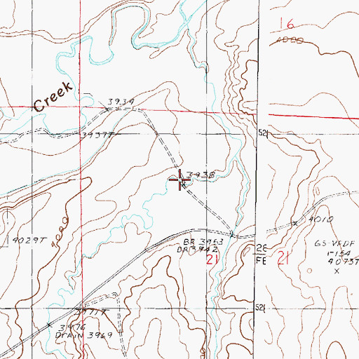 Topographic Map of Bruce Coulee, MT