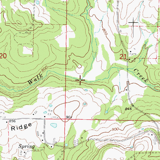 Topographic Map of Fivemile Creek, AR