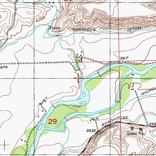 Topographic Map of Buck Creek, MT