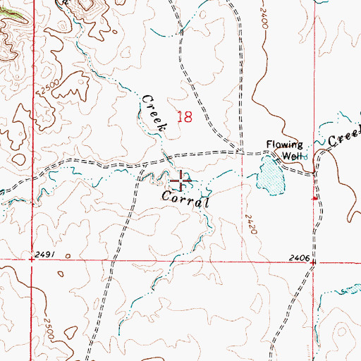 Topographic Map of Buck Creek, MT