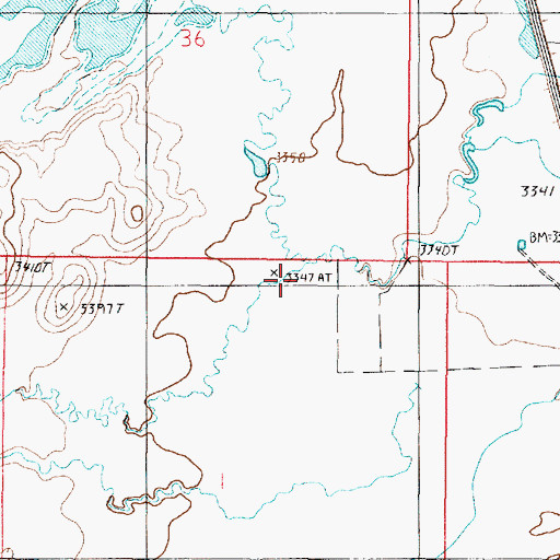 Topographic Map of Buckley Coulee, MT