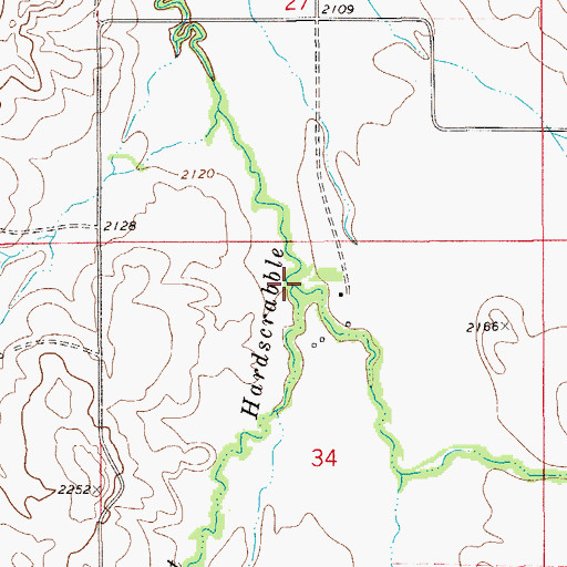 Topographic Map of Buckley Creek, MT