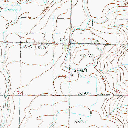 Topographic Map of Buena Vista School (historical), MT