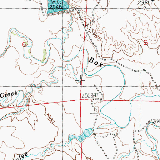 Topographic Map of Buffalo Creek, MT