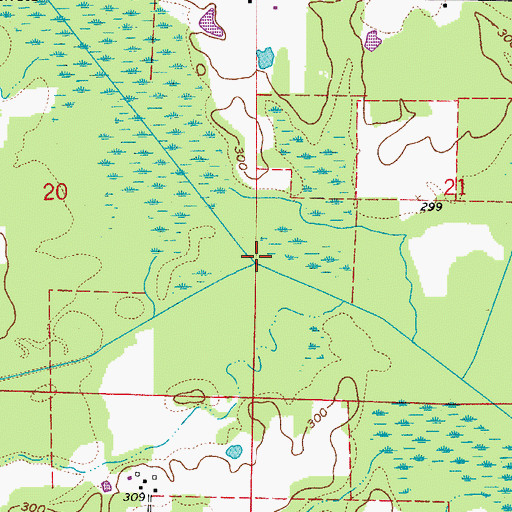 Topographic Map of Flat Cypress Creek, AR