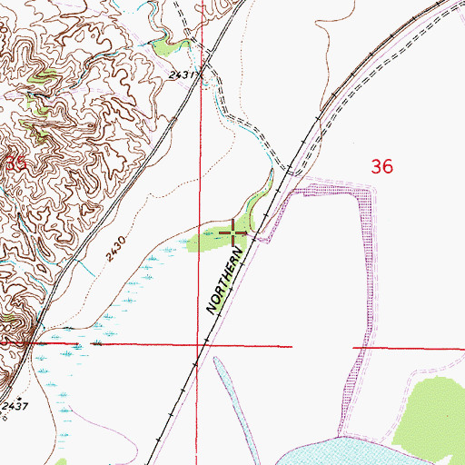 Topographic Map of Bull Creek, MT