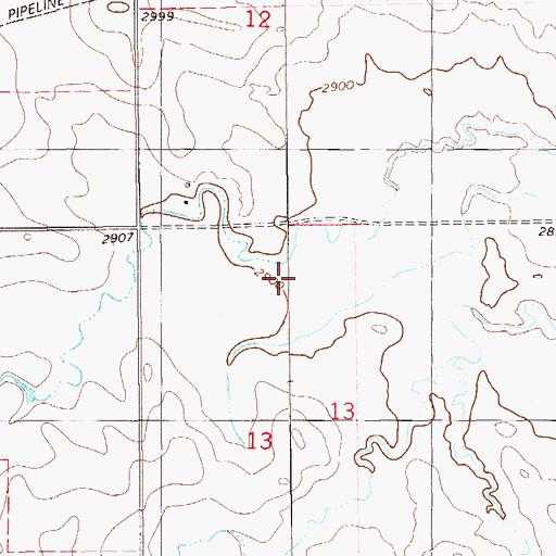 Topographic Map of Bullion Creek, MT
