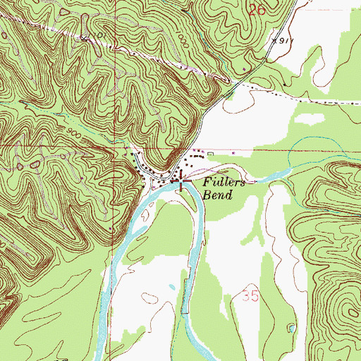 Topographic Map of Flint Creek, OK