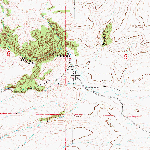 Topographic Map of Bum Creek, MT