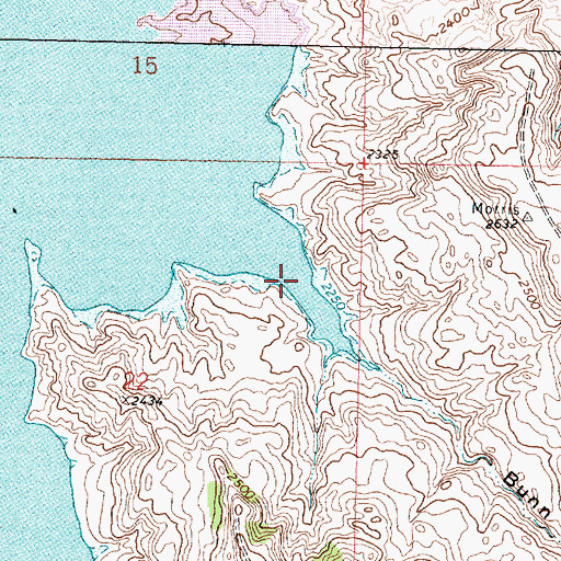 Topographic Map of Bunn Coulee, MT