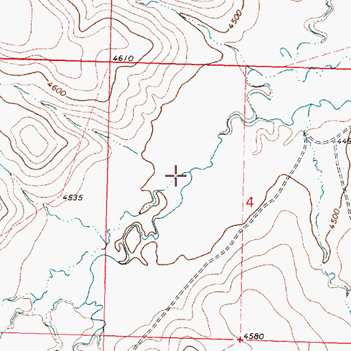 Topographic Map of Burd Coulee, MT