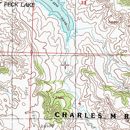 Topographic Map of Burdick Coulee, MT