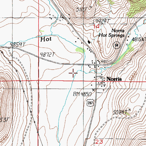 Topographic Map of Burnt Creek, MT