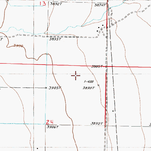 Topographic Map of Burton Bench, MT