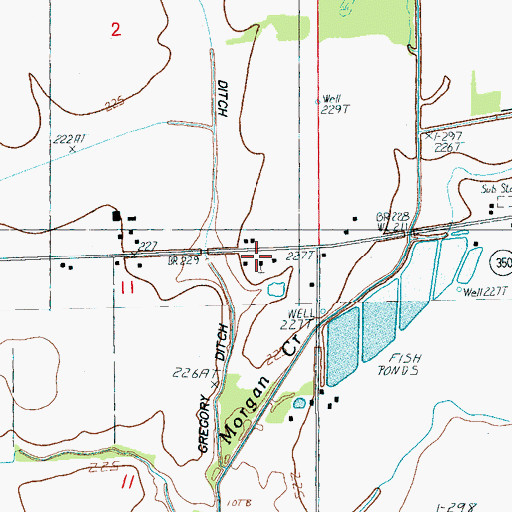 Topographic Map of Fondren Memorial Presbyterian Church, AR