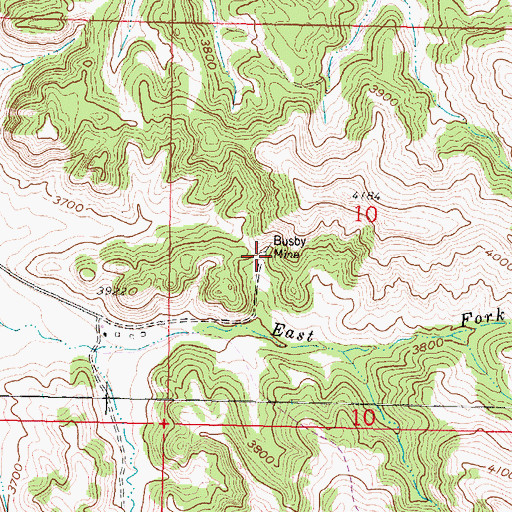 Topographic Map of Busby Mine, MT