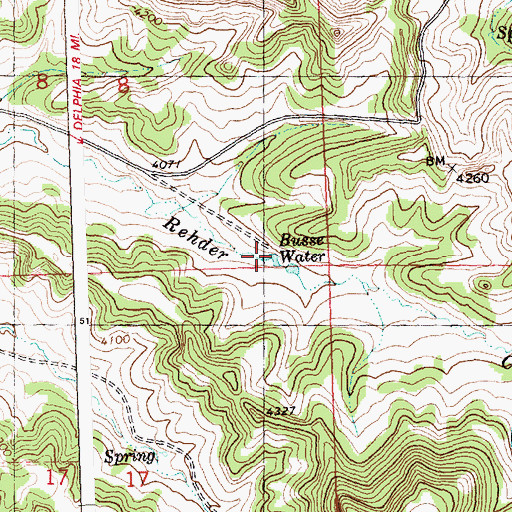 Topographic Map of Busse Water, MT