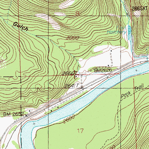 Topographic Map of Butler Gulch, MT