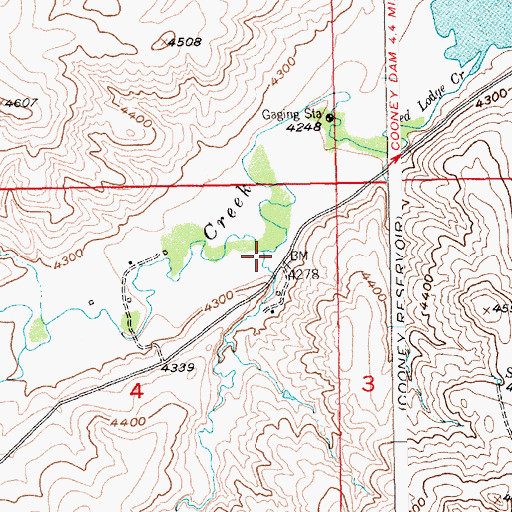 Topographic Map of Butte Creek, MT