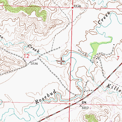 Topographic Map of Butte Creek, MT