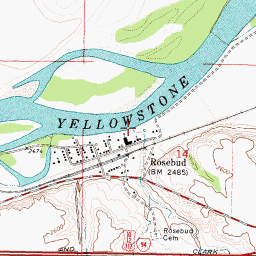 Topographic Map of Butte Creek, MT
