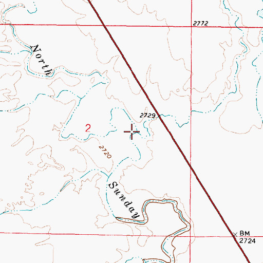 Topographic Map of Butte Creek, MT