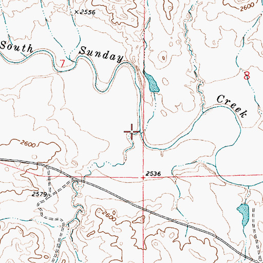 Topographic Map of Butterfly Creek, MT