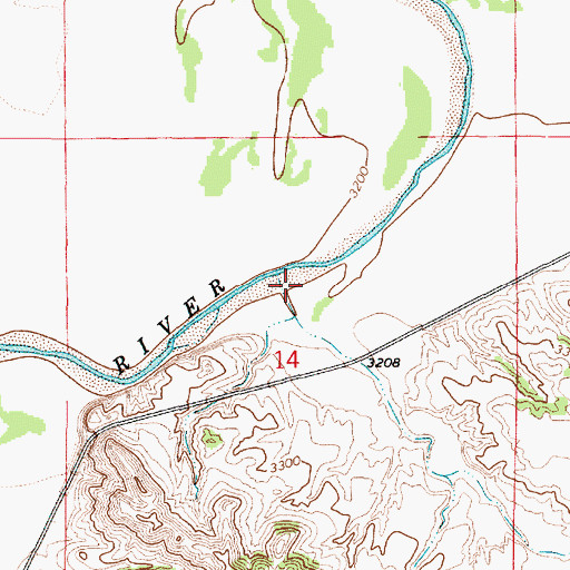 Topographic Map of Buttermilk Creek, MT